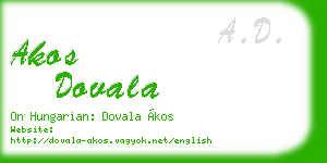 akos dovala business card